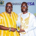 Okyeame Kwame gets honoured by GTA for his services to the tourist sector in Ghana.