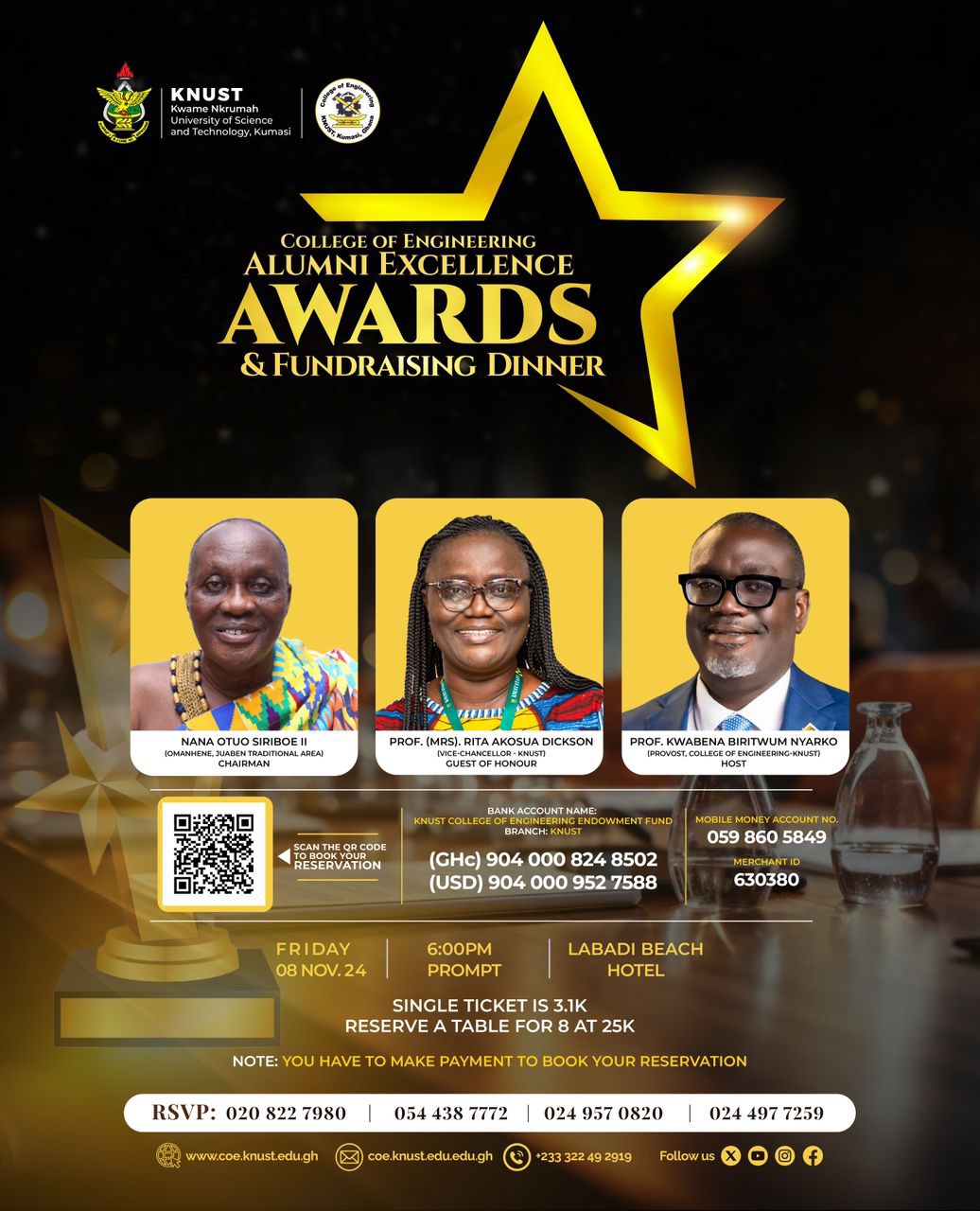 KNUST College of Engineering Alumni Excellence Awards & Fundraising Dinner