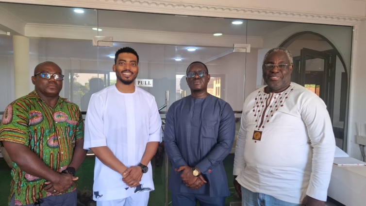 Leaders of SWGG, PGG, and NFA meet to discuss strategies for advancing Ghana’s film industry through collaboration and global standards.