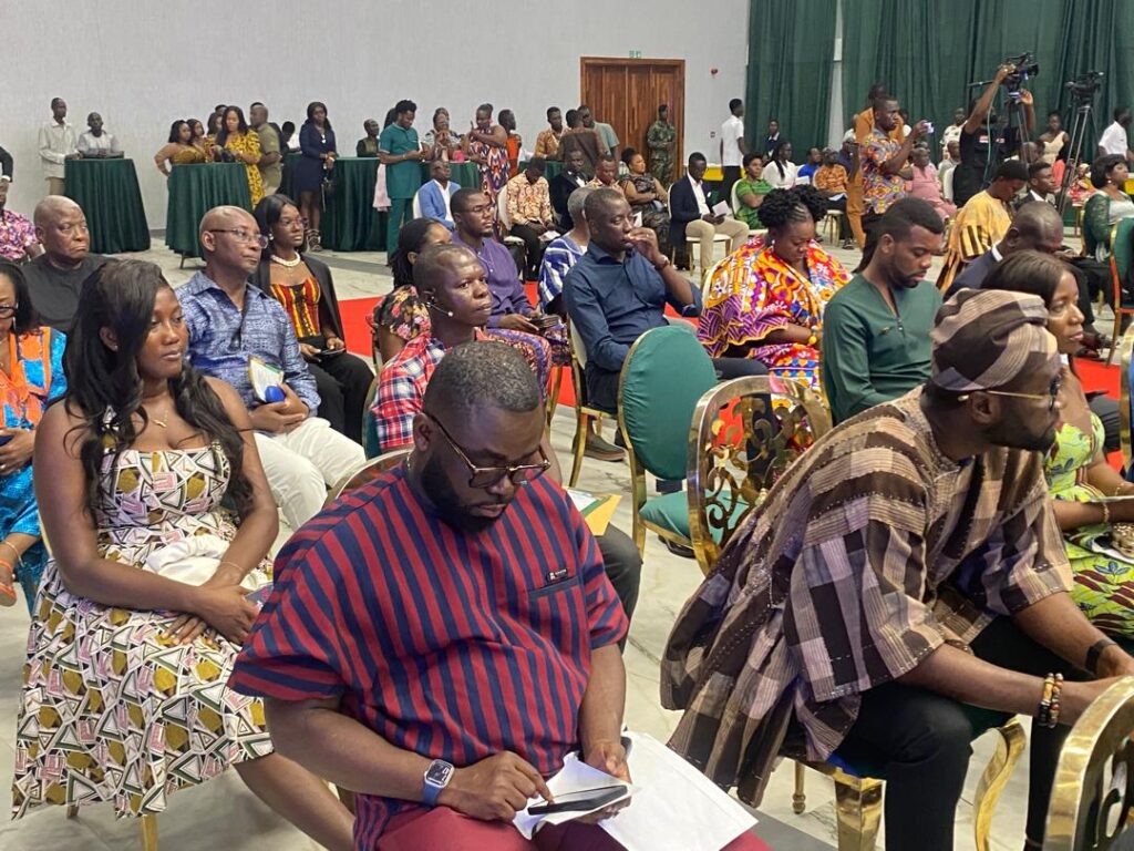 Asantehene Otumfuo Osei Tutu II presents awards to artists at Manhyia Palace in 2025