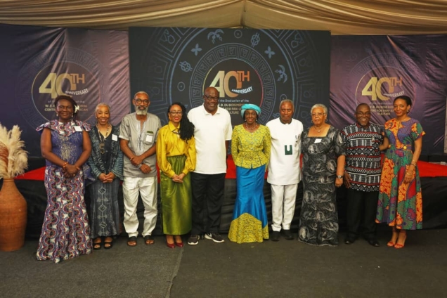 Guests gather at the 40th anniversary celebration of the W.E.B. Du Bois Memorial Centre in Accra, Ghana.