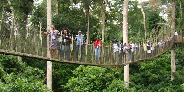 International tourists exploring Ghanaian culture and attractions, contributing to a rise in average spending in 2024.