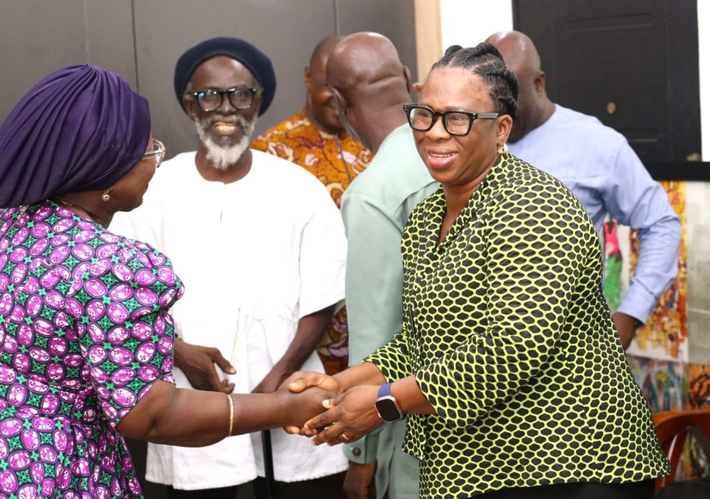 Minister Dzifa Gomashie with members of the 2025 Advisory Board during the inauguration ceremony at the Ministry of Tourism, Culture and Creative Arts in Accra.