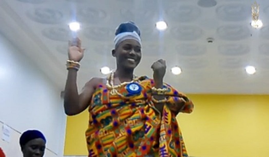 Miss Tourism Ghana contestants in traditional costumes