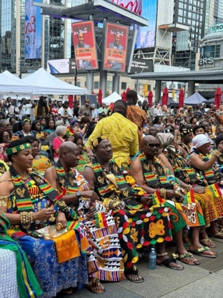 Sankofa Square opening ceremony in Toronto with cultural performances and Ghanaian community participation