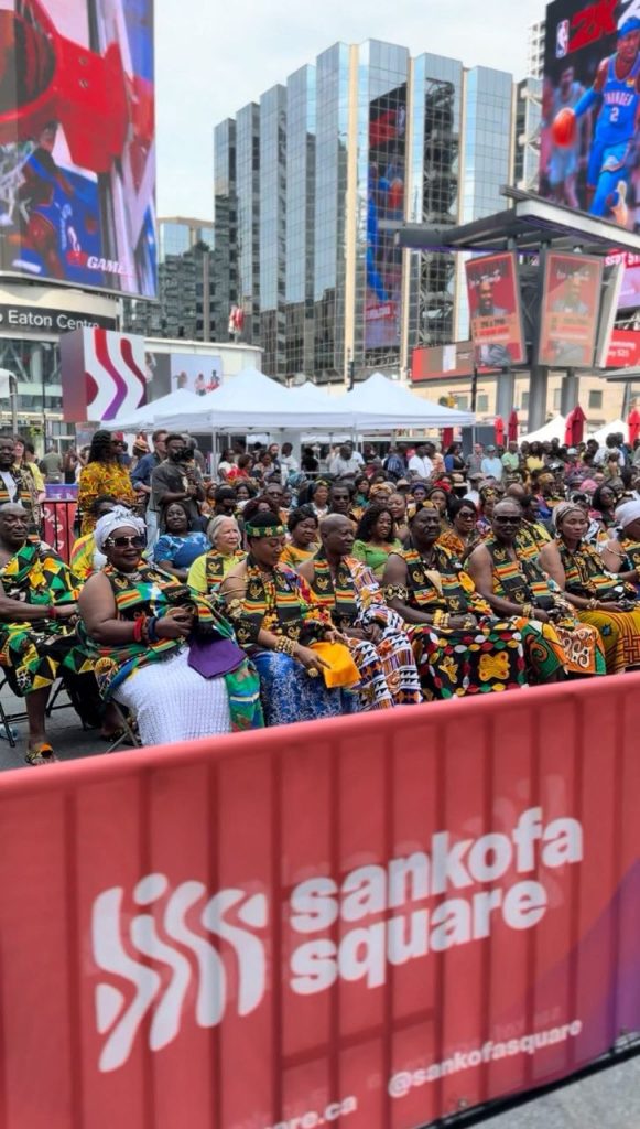 Sankofa Square opening ceremony in Toronto with cultural performances and Ghanaian community participation