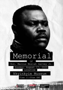 Memorial in Honor of Hon. Marcus Mosiah Garvey Jr.