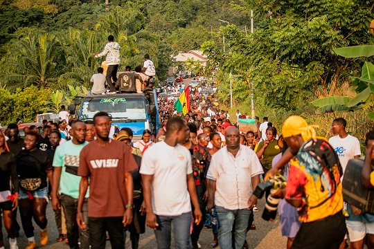 Procession at Klefe New Yam Festival 2025 in Volta Region