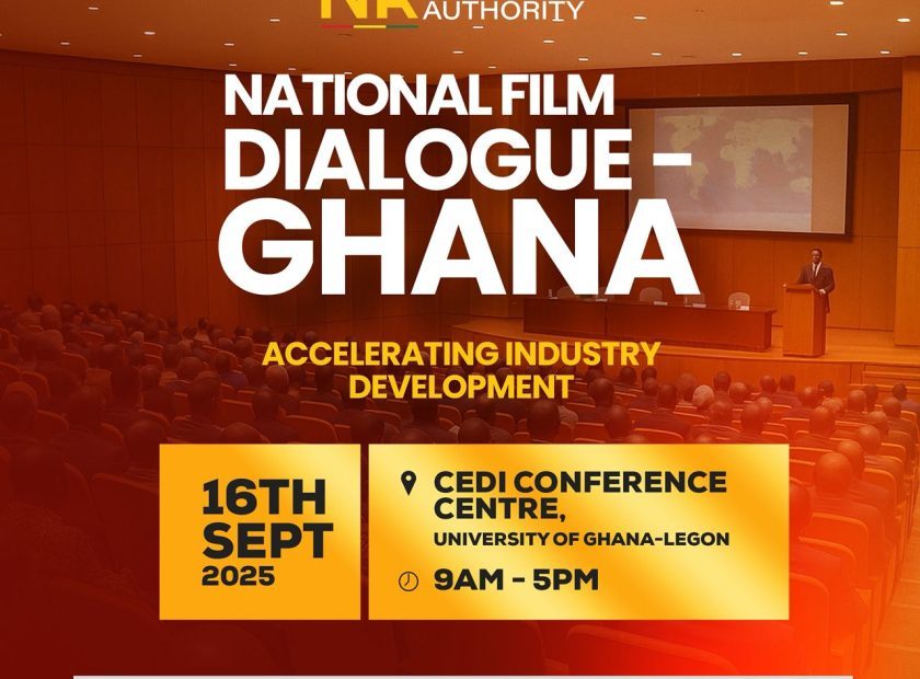 Poster for the National Film Dialogue hosted by the National Film Authority in Ghana 2025”