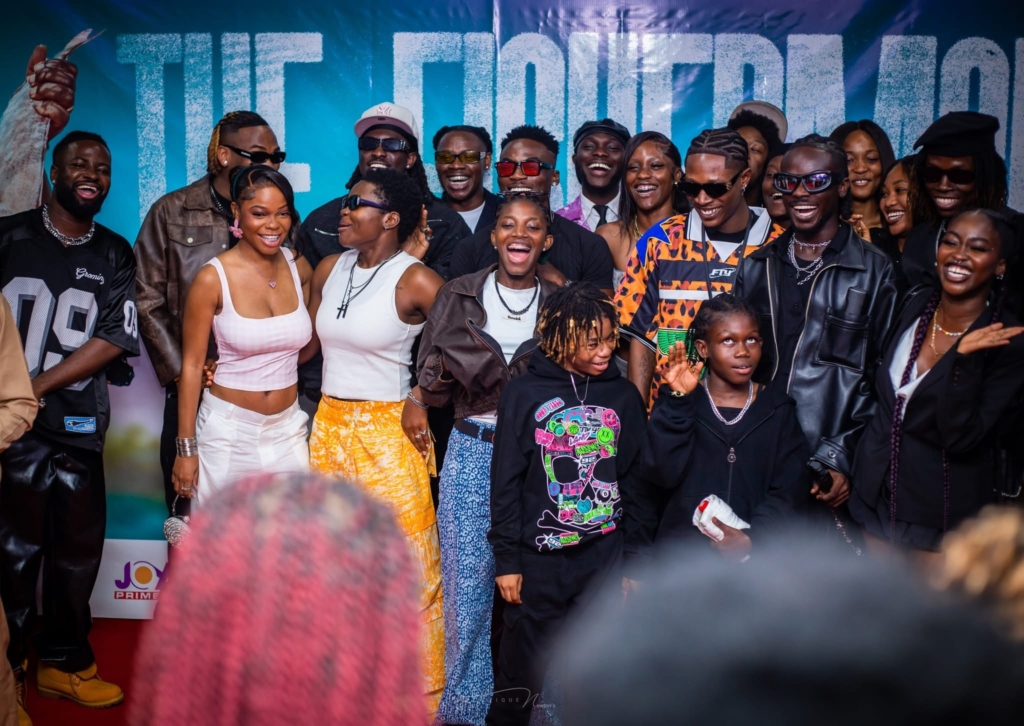 Cast of The Fisherman movie at West Hills Mall premiere